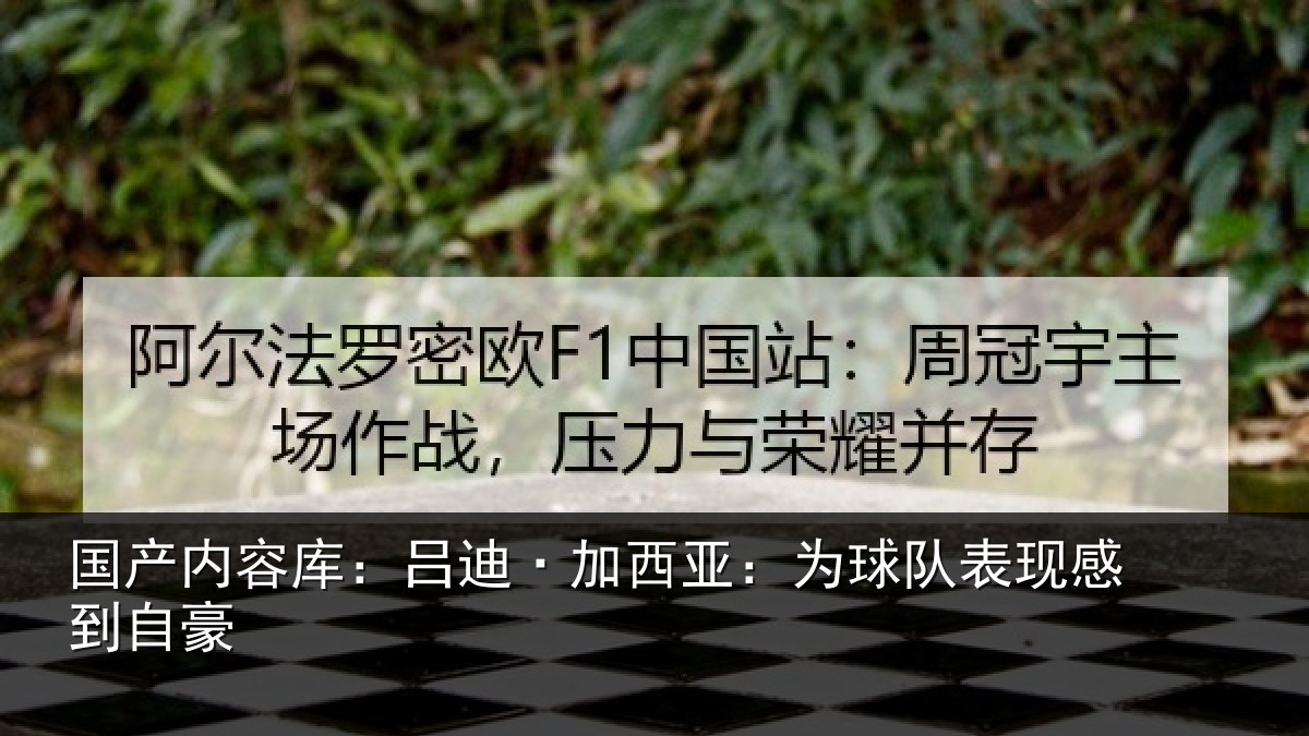 国产内容库：吕迪·加西亚：为球队表现感到自豪